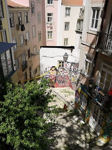 Collectif de street artistes à Lisbonne dans le quartier de Mouraria