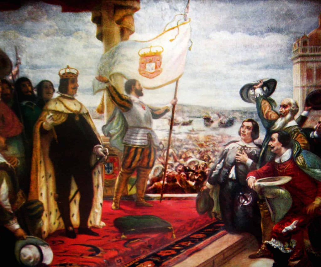 Jean IV est proclamé roi sur l'esplanade du Palais, l'actuelle place du Commerce.