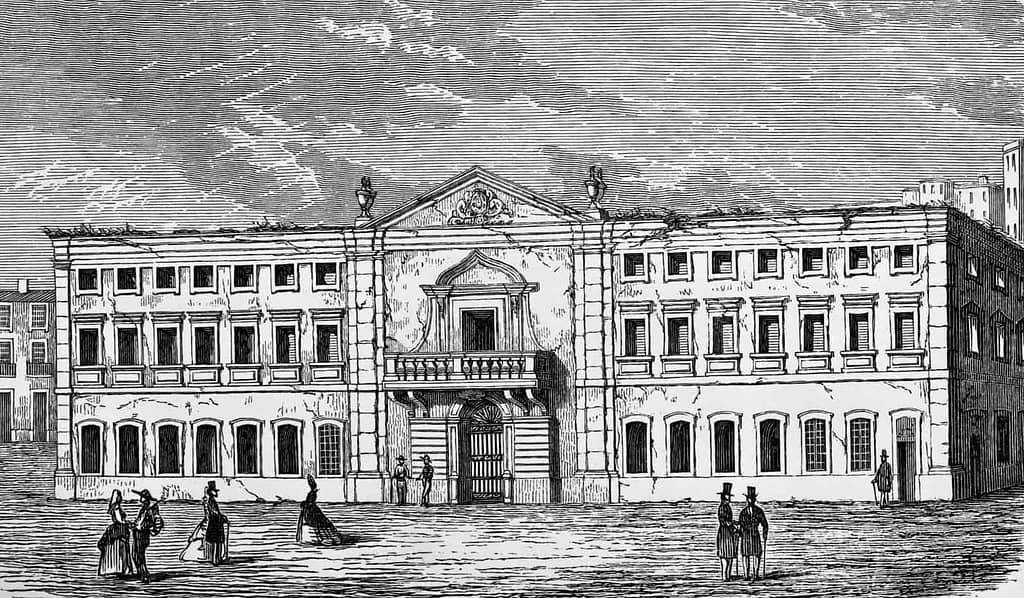 Palais de l'inquisition de Lisbonne après le tremblement de terre de 1755