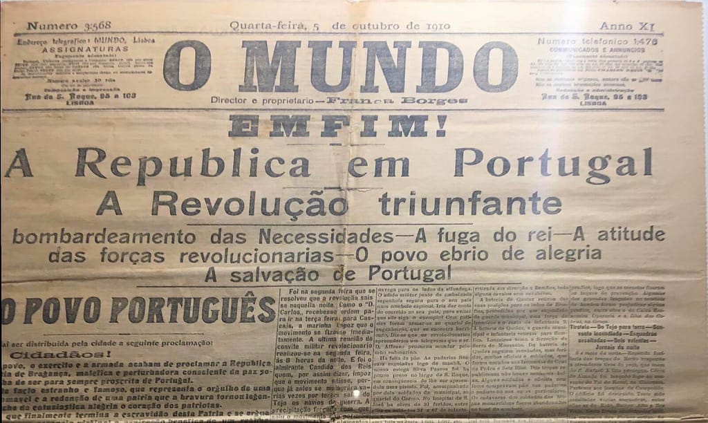 journal o mundo 5 octobre 1910