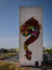 Klit, street artiste dans le quartier de Marvila à Lisbonne
