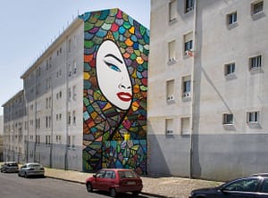 LS, street artiste dans le quartier de Marvila à Lisbonne