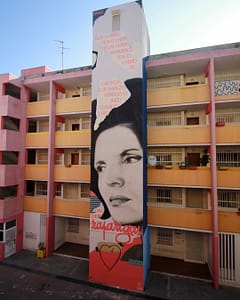 Street art à Alcantara à Lisbonne réalisé par Smile