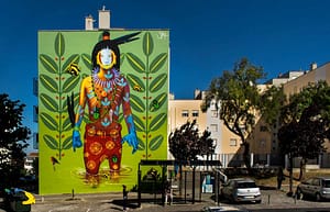 Steep Aeon, street artiste dans le quartier de Marvila à Lisbonne