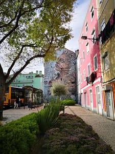 Street art de Violant dans le quartier de Sant'ana à Lisbonne