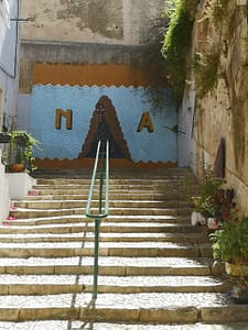 Calma, street artist in Lisbon, Mouraria district