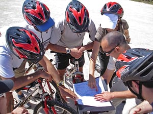 Mountain bike treasure hunt during your team building in Lisbon. Sporty corporate event for seminars in Lisbon