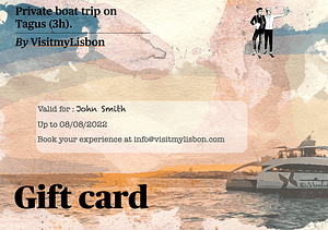 Gift card from Lisbon with the boat trip on river tagus