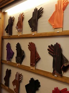 Historic Ulisses shop in Lisbon's Chiado district, offering elegant leather gloves made in Portugal