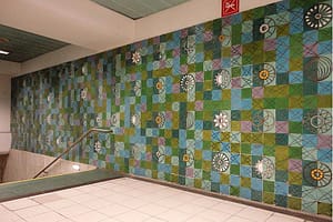 Tiles in the Rossio metro, by the artist Maria Keil