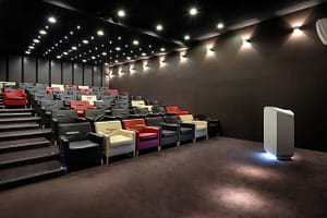 Fully equipped conference room during your business seminar in Lisbon.
