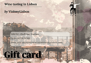 Gift card from Lisbon with the wine tour and tasting in lisbon