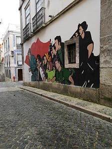 Street art by Antonio Alves & Rigo in the Bairro Alto district of Lisbon