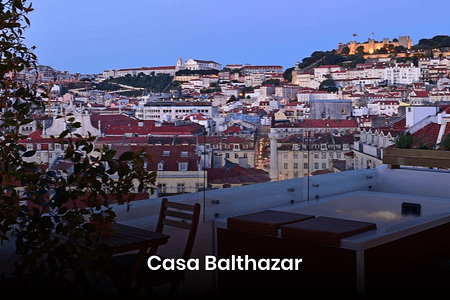 bed and breakfast guesthouse casa balthazar located in the chiado with a splendid view over Lisbon and with jacuzzi in room