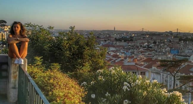 Coucher de soleil sur Arroios, le quartier le plus cool du monde situé à Lisbonne et très alternatif