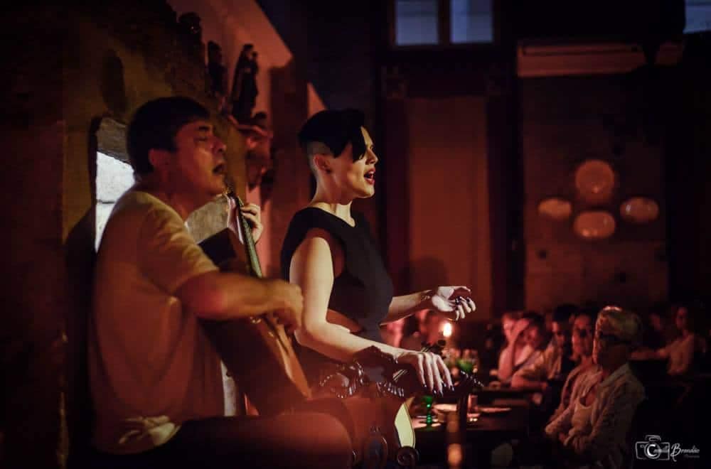 Live Fado performance in traditional Lisbon restaurant