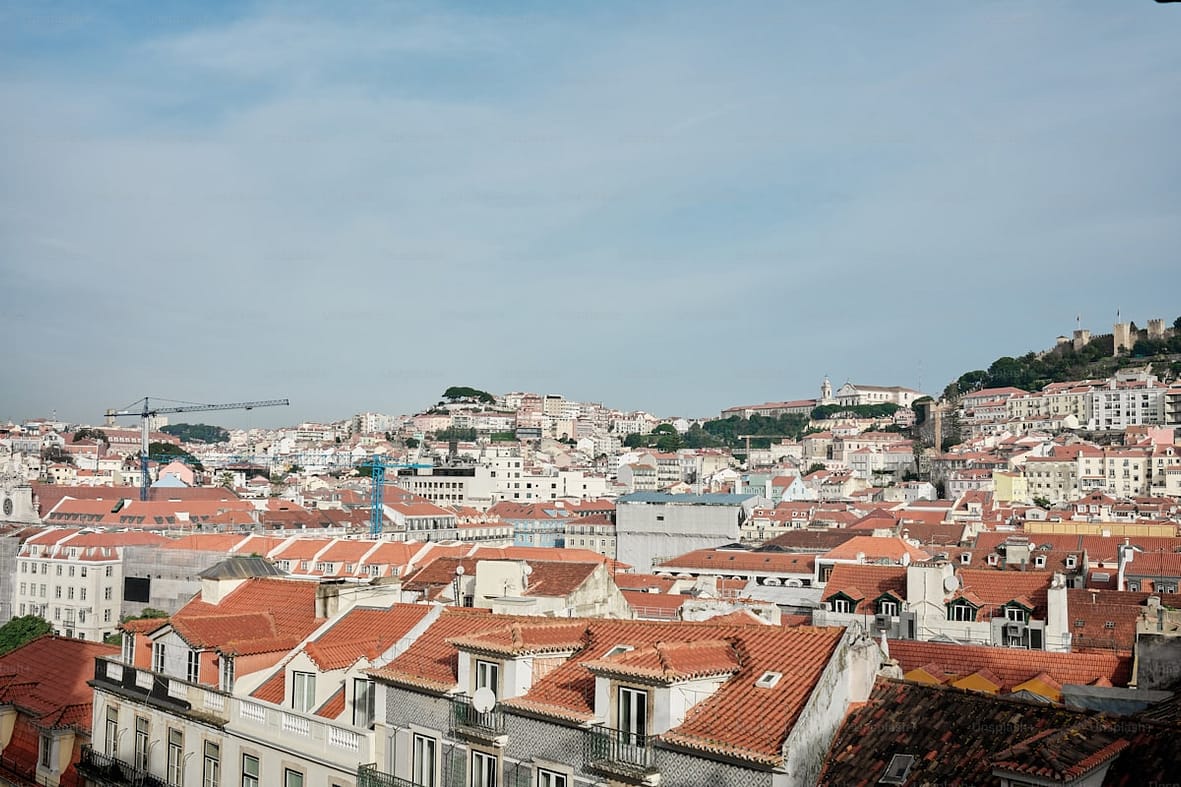 Stunning panoramic view from a Lisbon miradouro viewpoint