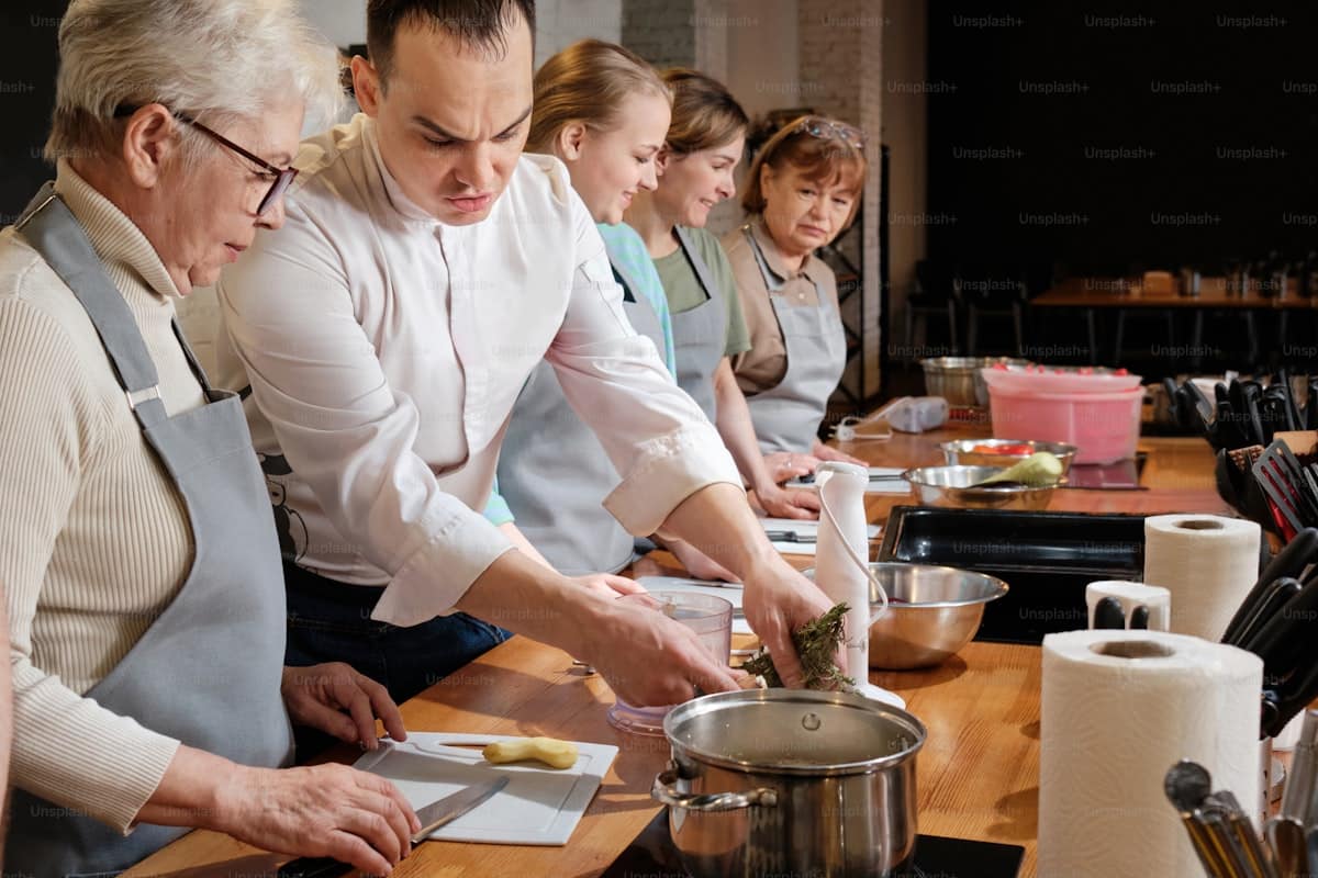 Hands-on cooking class team building activity in Lisbon