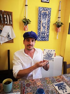 paint your own tile next to the museum