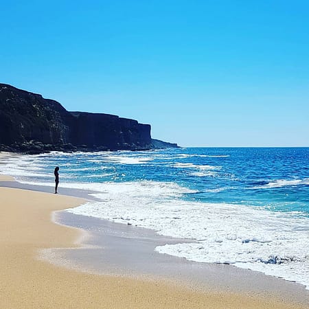 Praia das Bicas is an ideal beach for surfing and naturism
