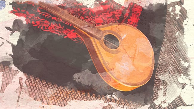 Portuguese guitar famous for its sharp sound and always accompanies a real Fado song