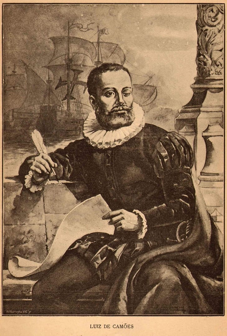luis de camoes writing the lusiades during his travels